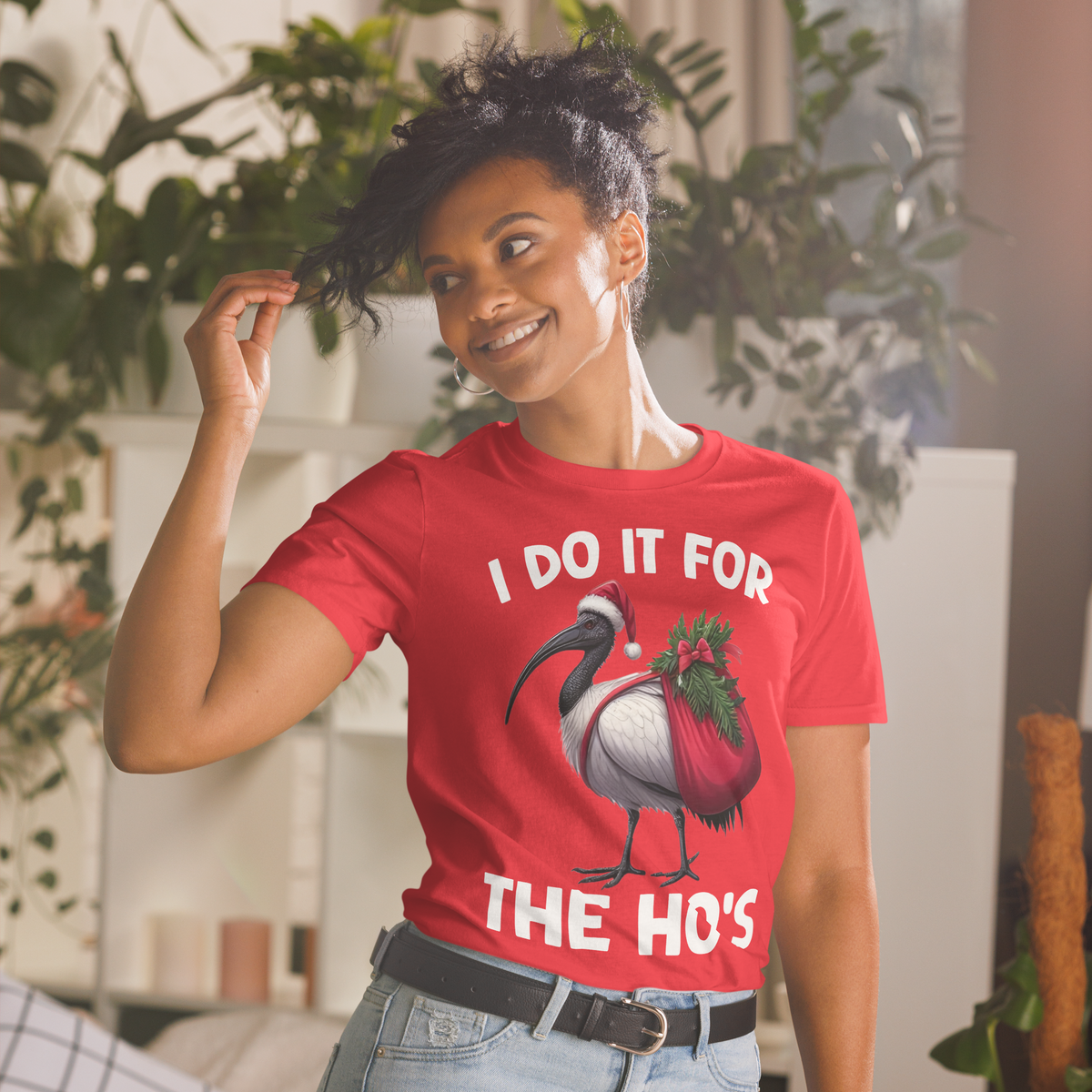 I Do It For The Ho's Bin Chicken Christmas Tee